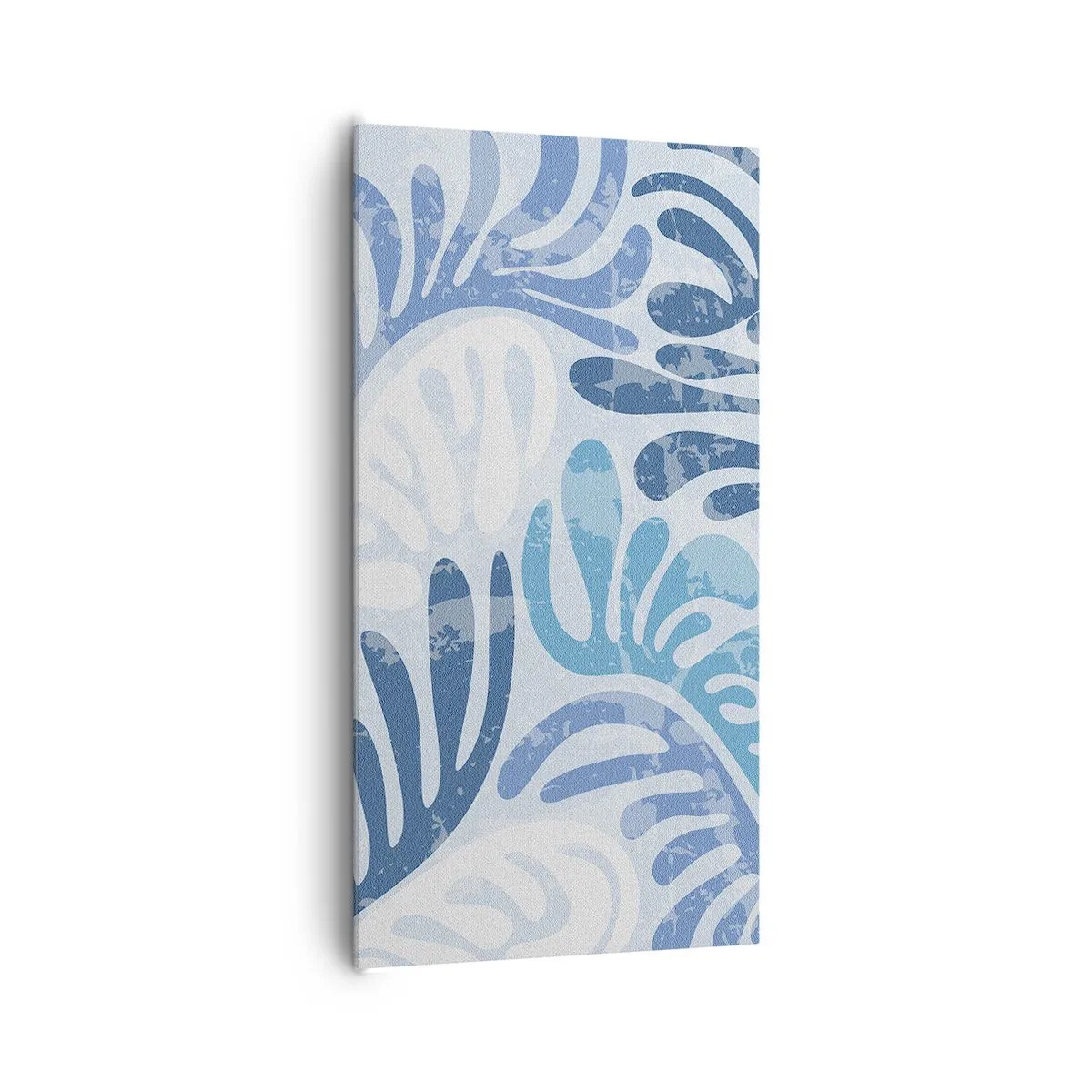 Quadro su tela - Stampe su Tela - Felci blu - 65x120 cm