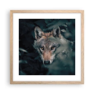 Poster in cornice rovere chiaro - Cacciatore - 40x40 cm