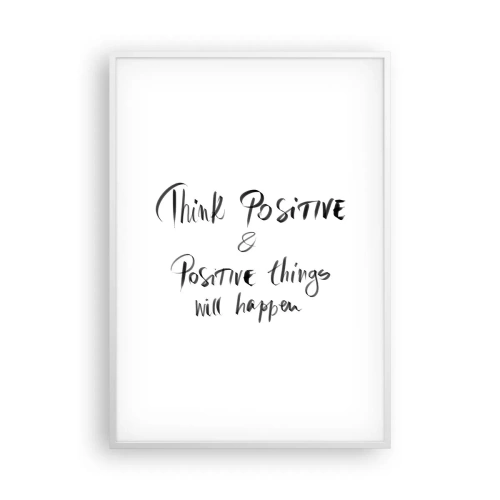Poster in cornice bianca - Come vivere? - 70x100 cm
