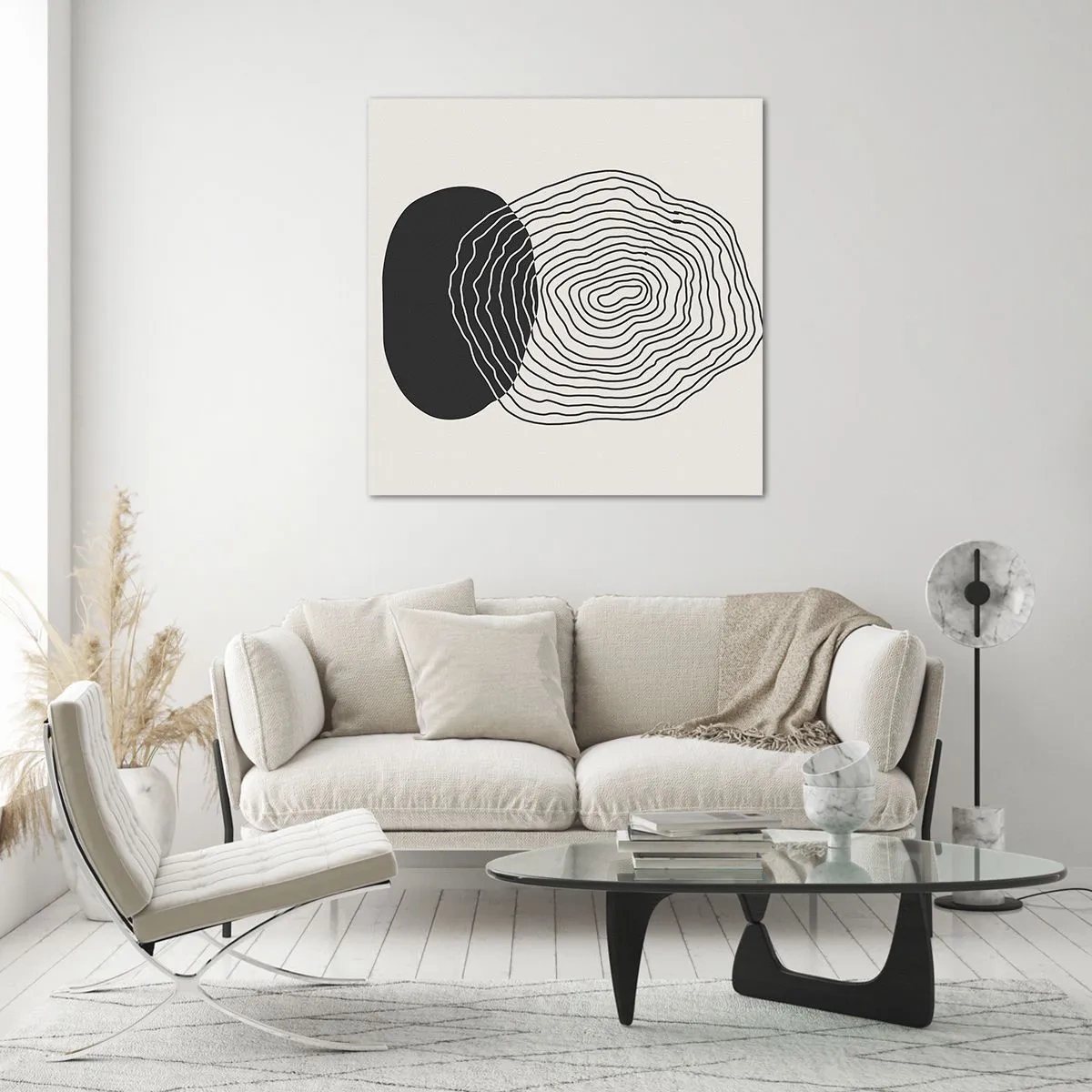 Quadro su vetro - Durata e vibrazione - 50x50 cm