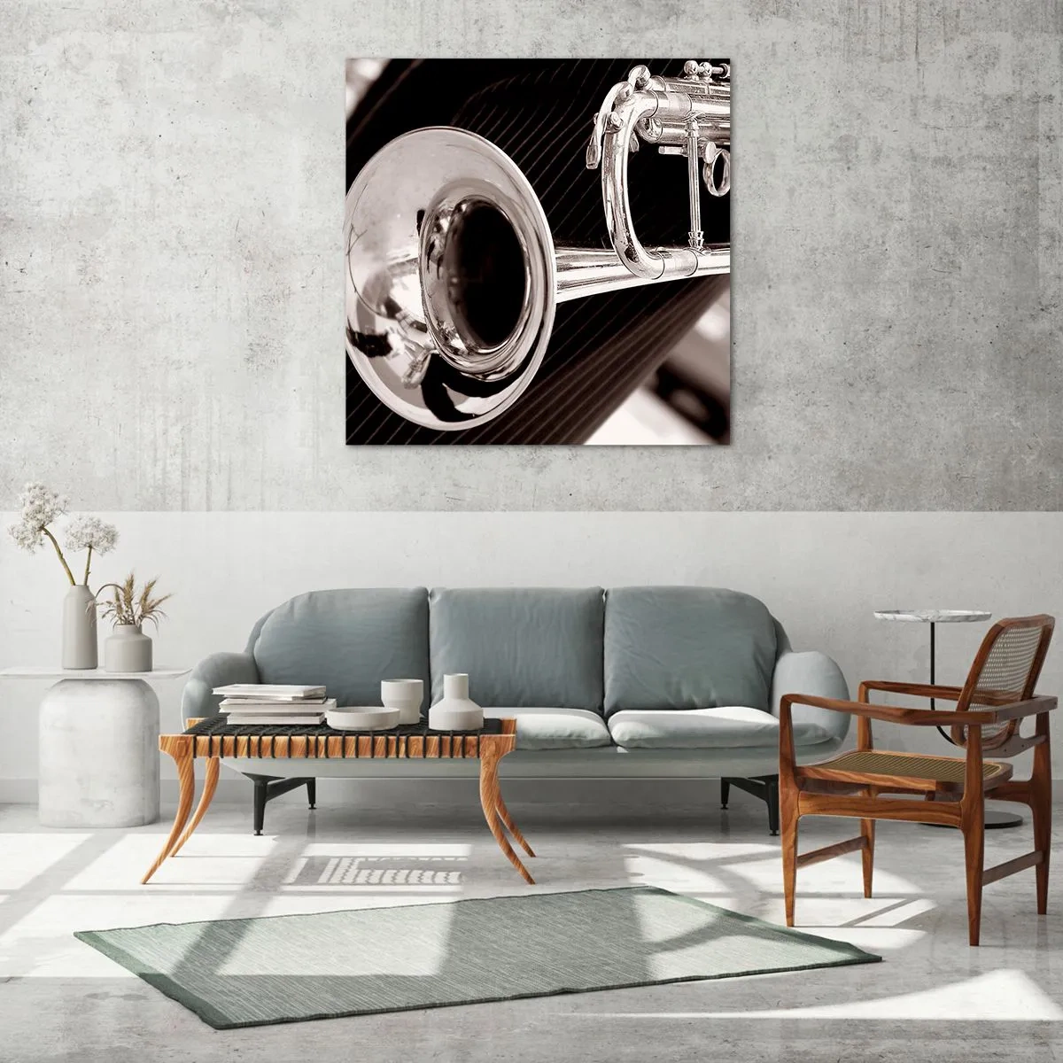 Quadro su vetro - Viaggio musicale negli anni '30 - 40x40 cm