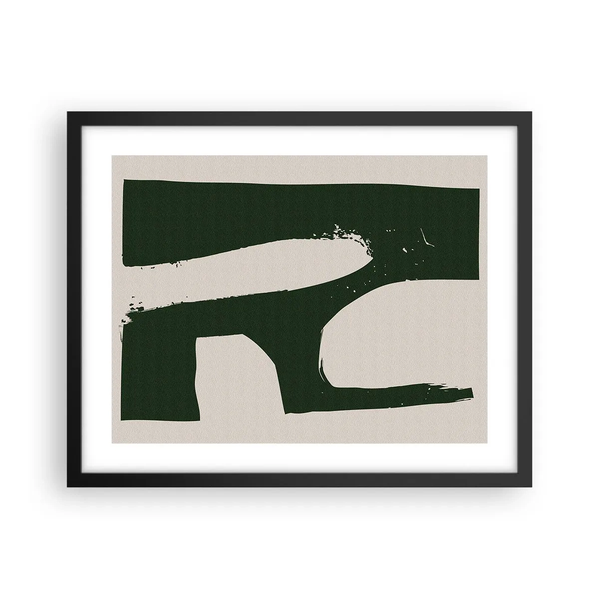 Poster in cornice nera - Golfi di bianco - 50x40 cm