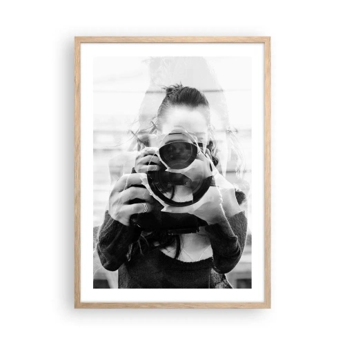 Poster in cornice rovere chiaro - Il creatore e il materiale - 50x70 cm