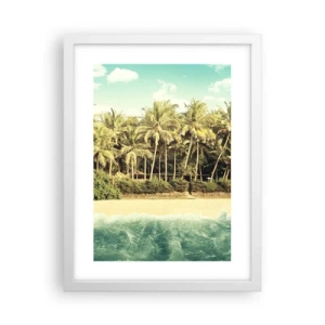 Poster in cornice bianca - Forse qui? - 30x40 cm