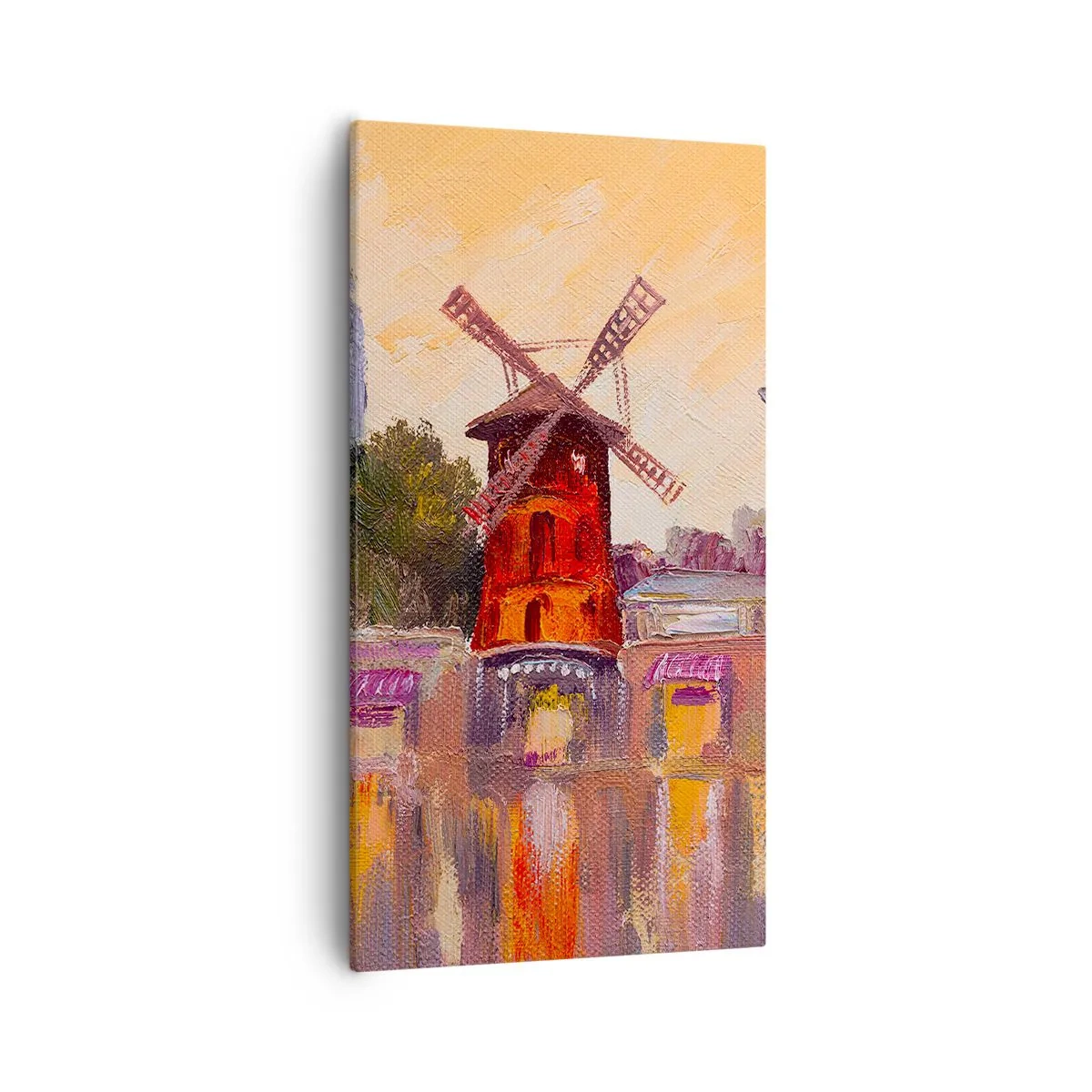 Quadro su tela - Stampe su Tela - Le icone di Parigi: il Moulin Rouge - 55x100 cm