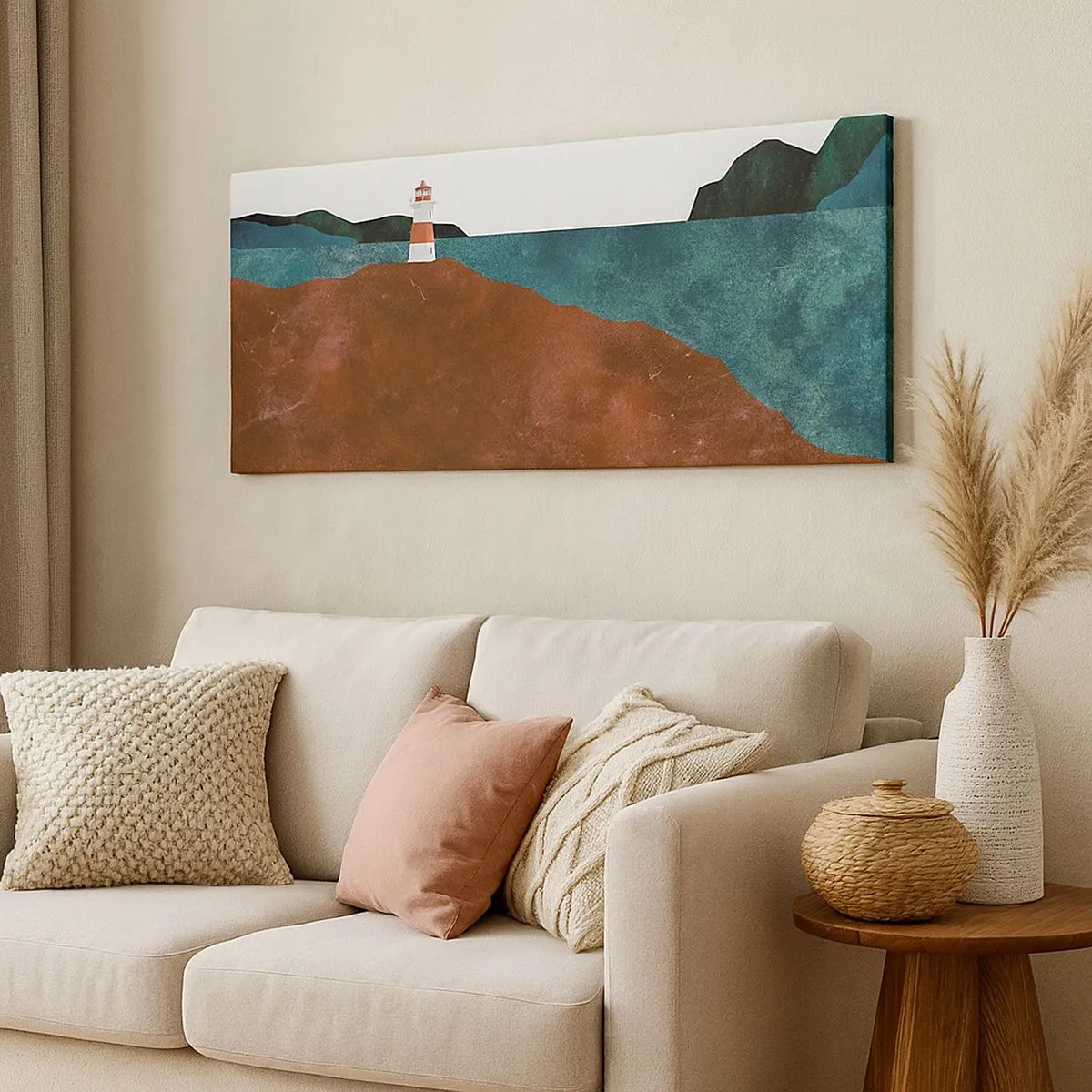 Quadro su tela - Stampe su Tela - Contemplando il mare - 100x40 cm