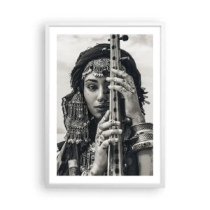 Poster in cornice bianca - La musica dell'oriente - 50x70 cm