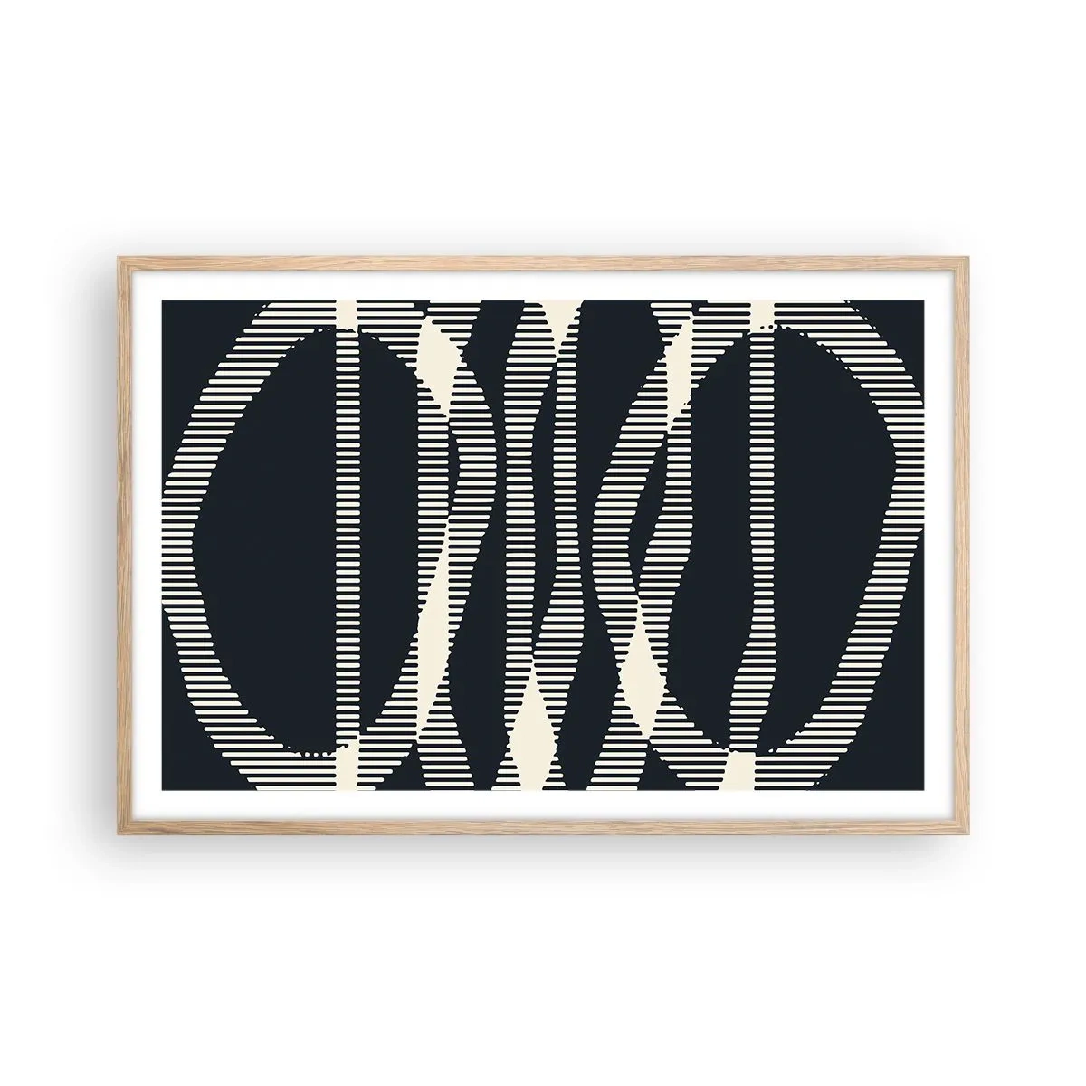 Poster in cornice rovere chiaro - Tentativo di rompere l'oscurità - 91x61 cm