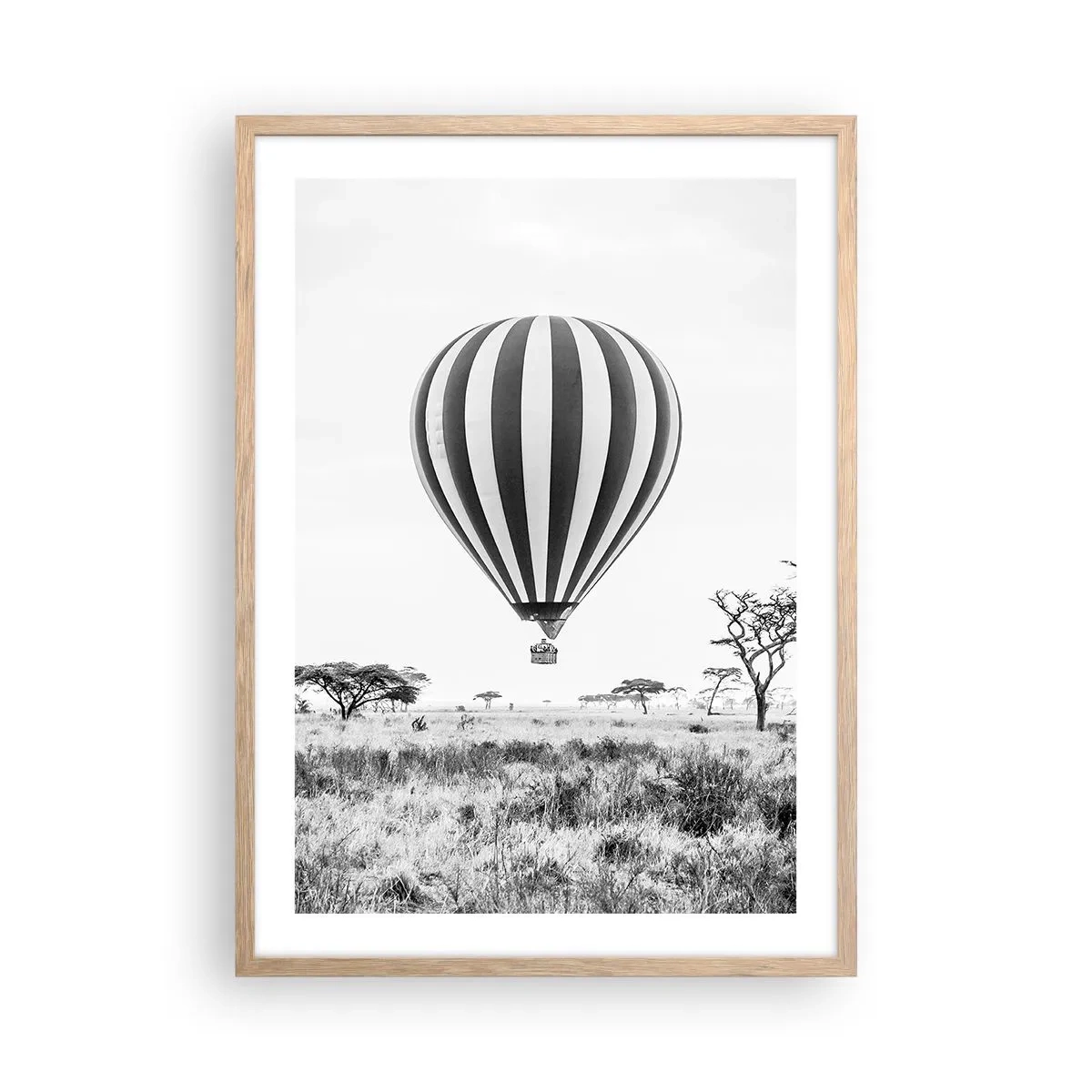 Poster in cornice rovere chiaro - Sulla savana - 50x70 cm