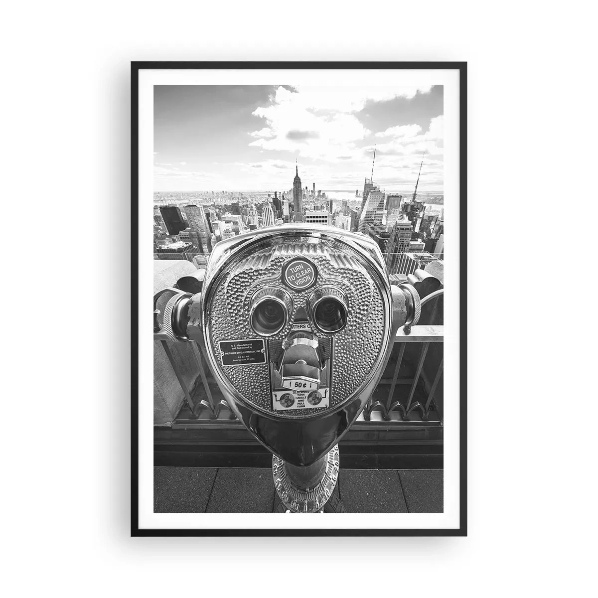 Poster in cornice nera - Il centro del mondo - 70x100 cm