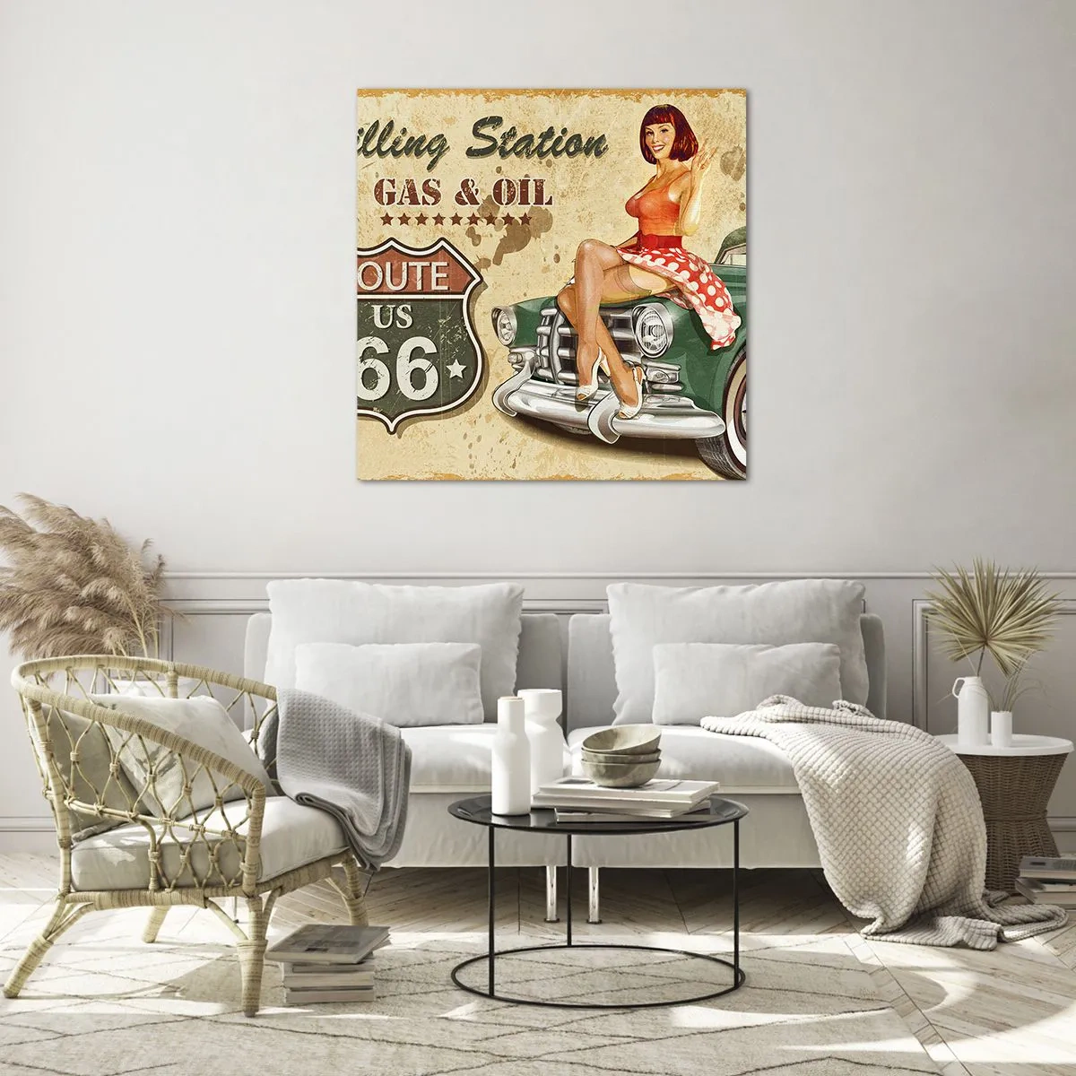 Quadro su vetro - I fantastici anni '40 - 50x50 cm