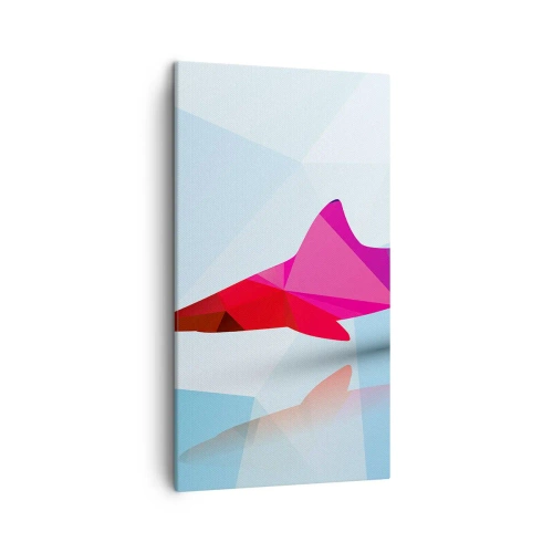 Quadro su tela - Stampe su Tela - Squalo nello spazio di cristallo - 45x80 cm