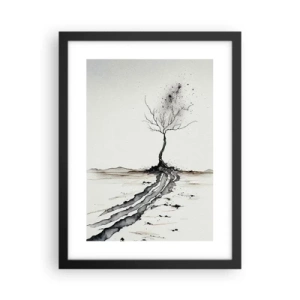 Poster in cornice nera - Malinconia invernale - 30x40 cm
