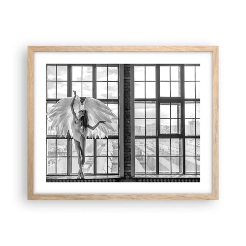 Poster in cornice rovere chiaro - Città degli angeli? - 50x40 cm