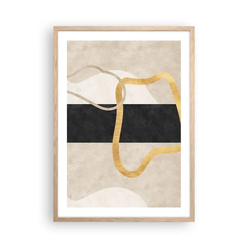 Poster in cornice rovere chiaro - Forme intrecciate - 50x70 cm