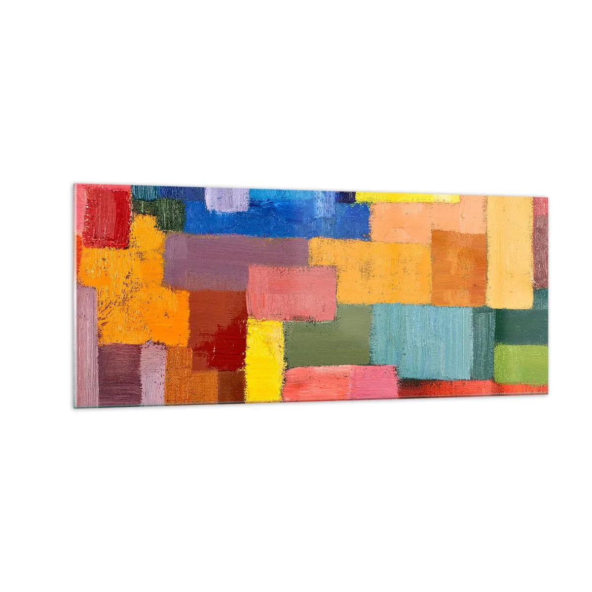 Quadro su vetro - Ognuno diverso, tutti colorati - 100x40 cm