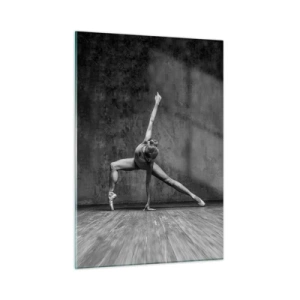 Quadro su vetro - Una ballerina in una posa artistica - 50x70cm - Ideale di equilibrio - Decorazione murale moderna per soggiorno e camera da letto ARTTOR