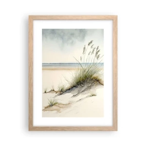 Poster in cornice rovere chiaro - Coccolati dal vento - 30x40 cm