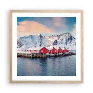 Poster in cornice rovere chiaro - Atmosfera del nord - 50x50 cm