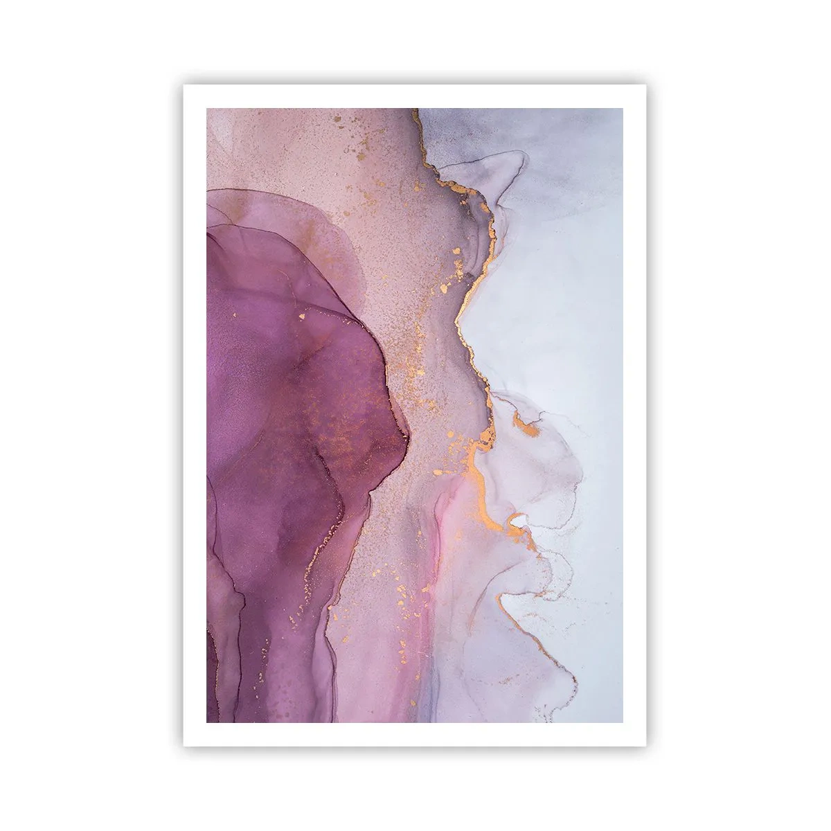 Poster - Onde di lilla e viola - 70x100 cm