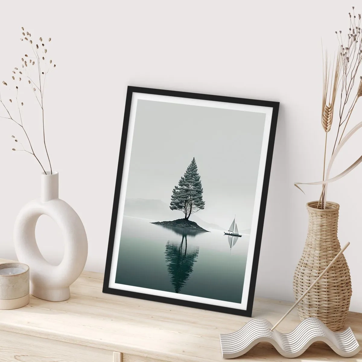 Poster in cornice nera - Paesaggio onirico - 61x91 cm