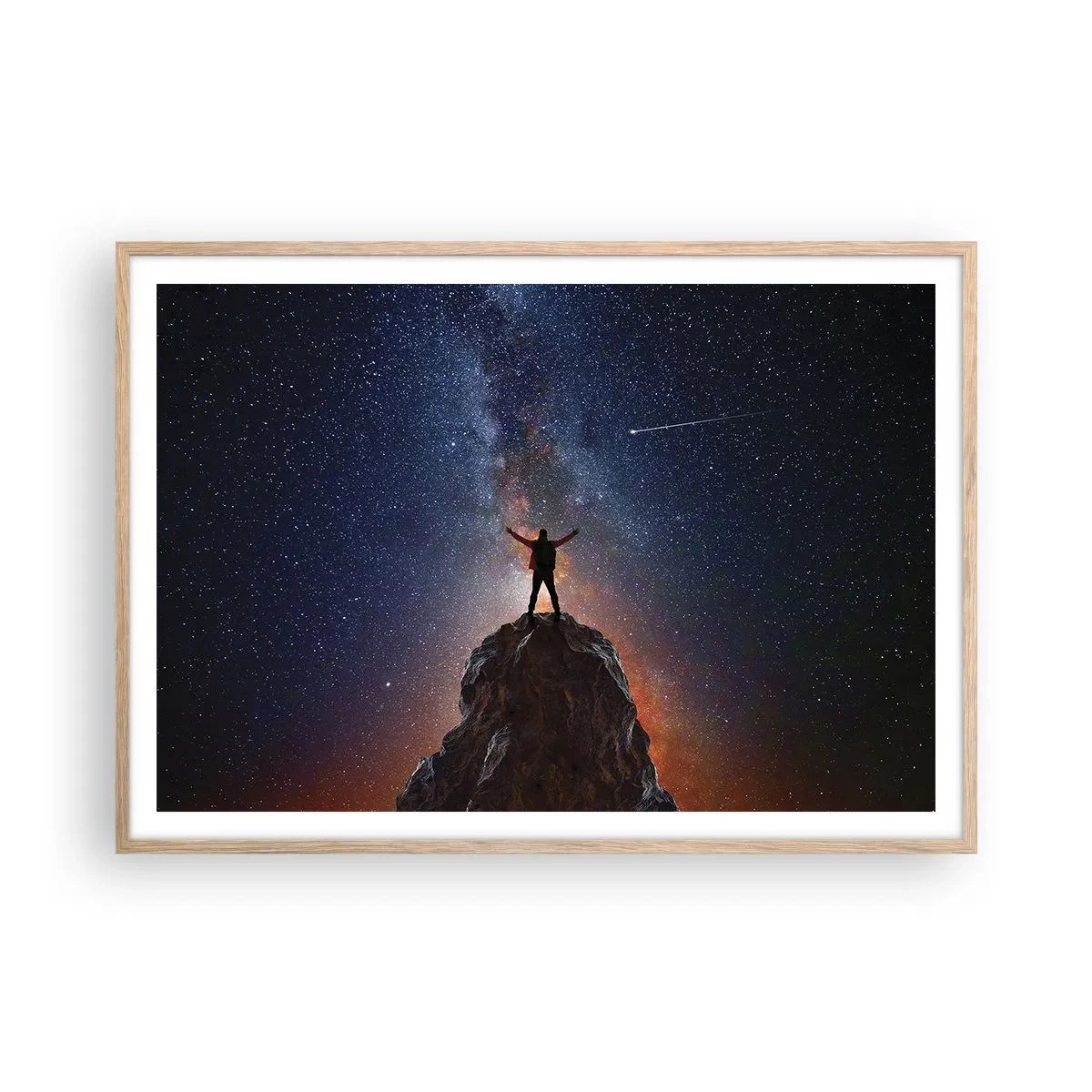 Poster in cornice rovere chiaro - La forza è con me! - 100x70 cm