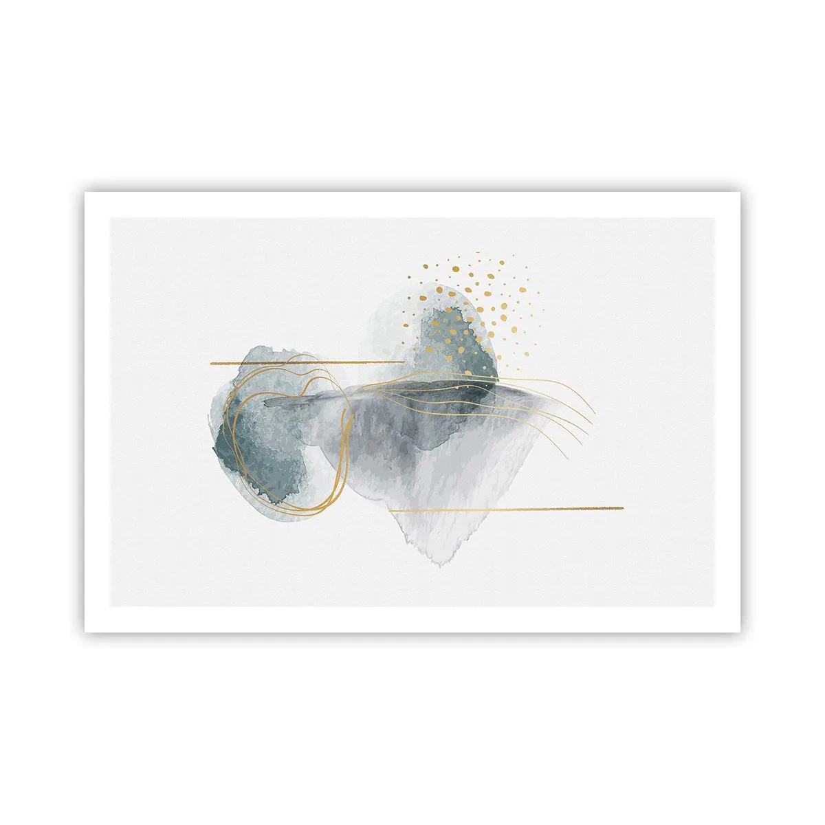 Poster - Sui legami del grigio e dell'oro - 91x61 cm
