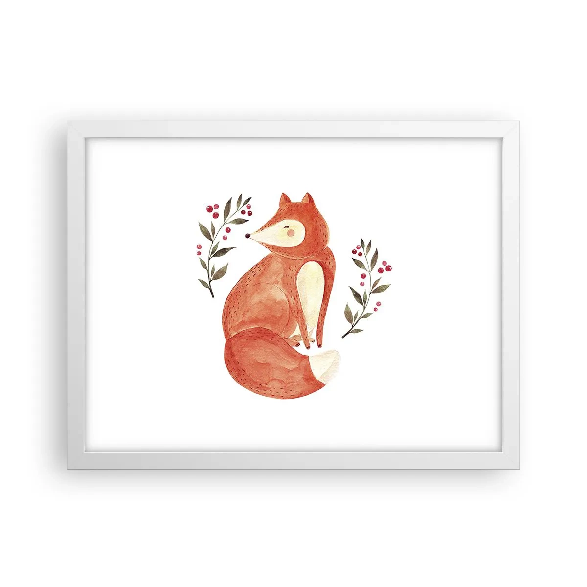 Poster in cornice bianca - Piccola rossa - 40x30 cm