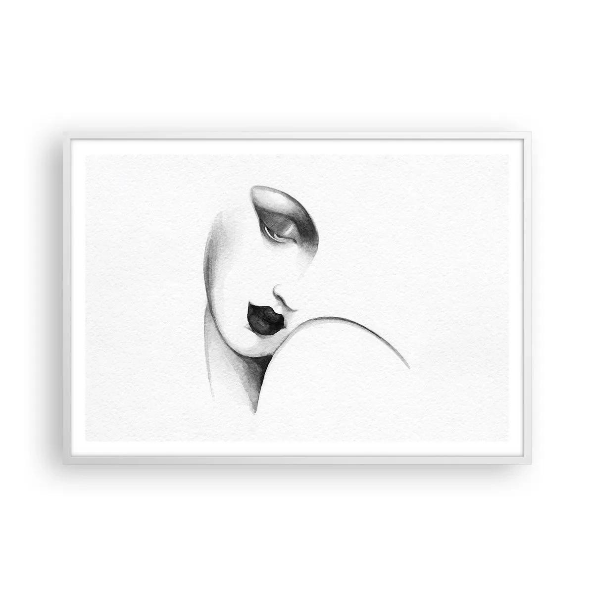 Poster in cornice bianca - Nello stile di Lempicka - 100x70 cm