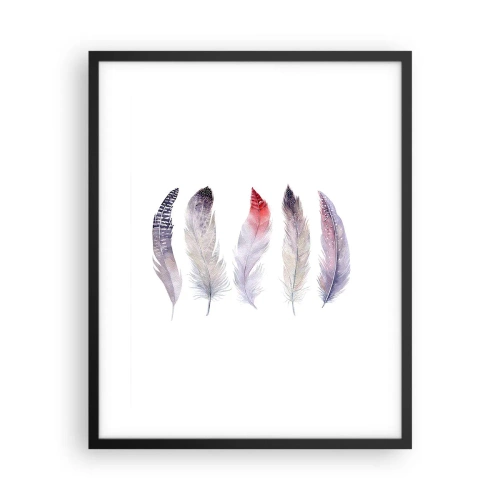 Poster in cornice nera - Delicate come una nebbia multicolore - 40x50 cm