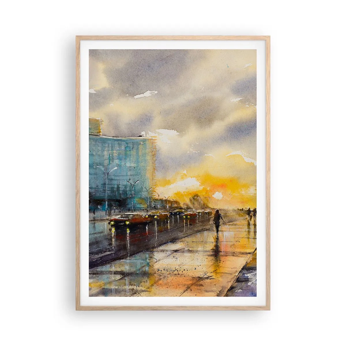 Poster in cornice rovere chiaro - Vita sulla costa - 70x100 cm