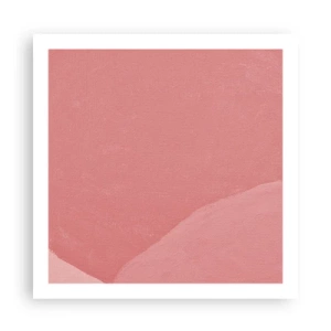 Poster - Composizione organica in rosa - 60x60 cm