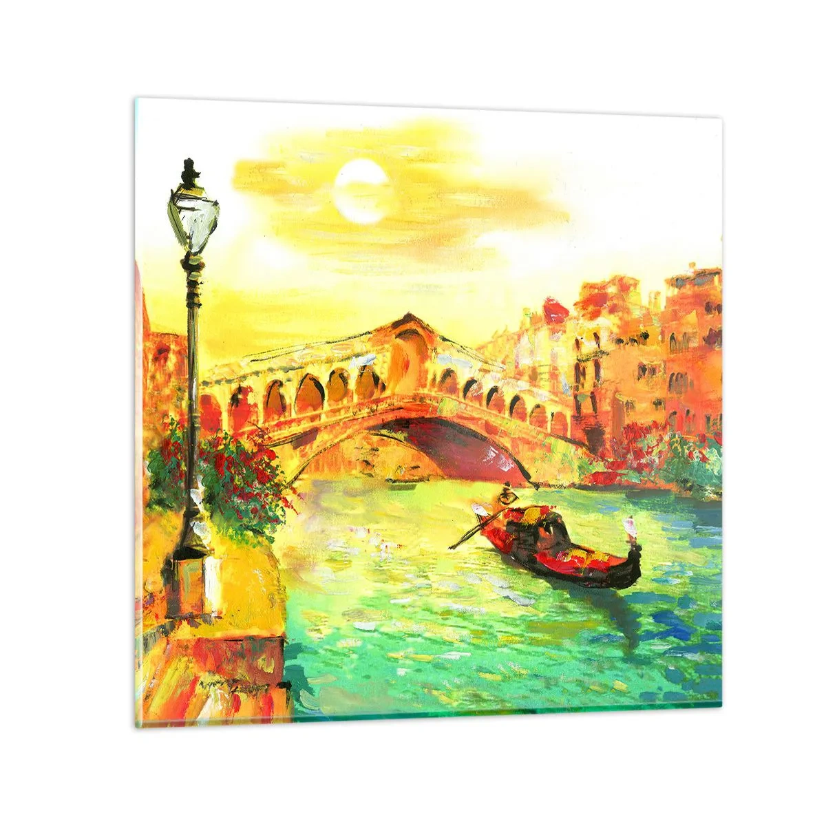 Quadro su vetro - Il pellegrinaggio degli innamorati - 40x40 cm