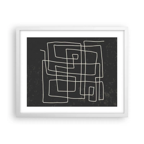 Poster in cornice bianca - Non è così semplice - 50x40 cm