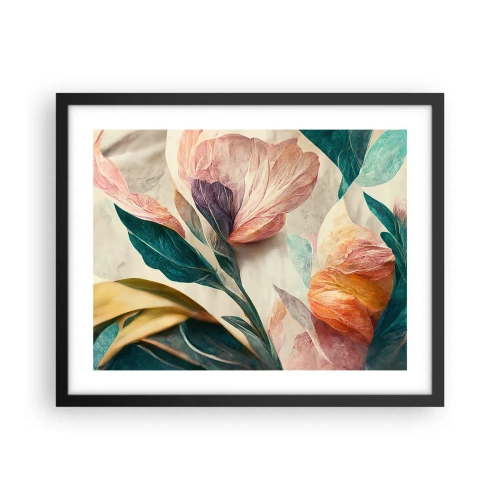 Poster in cornice nera - I fiori delle isole del sud - 50x40 cm