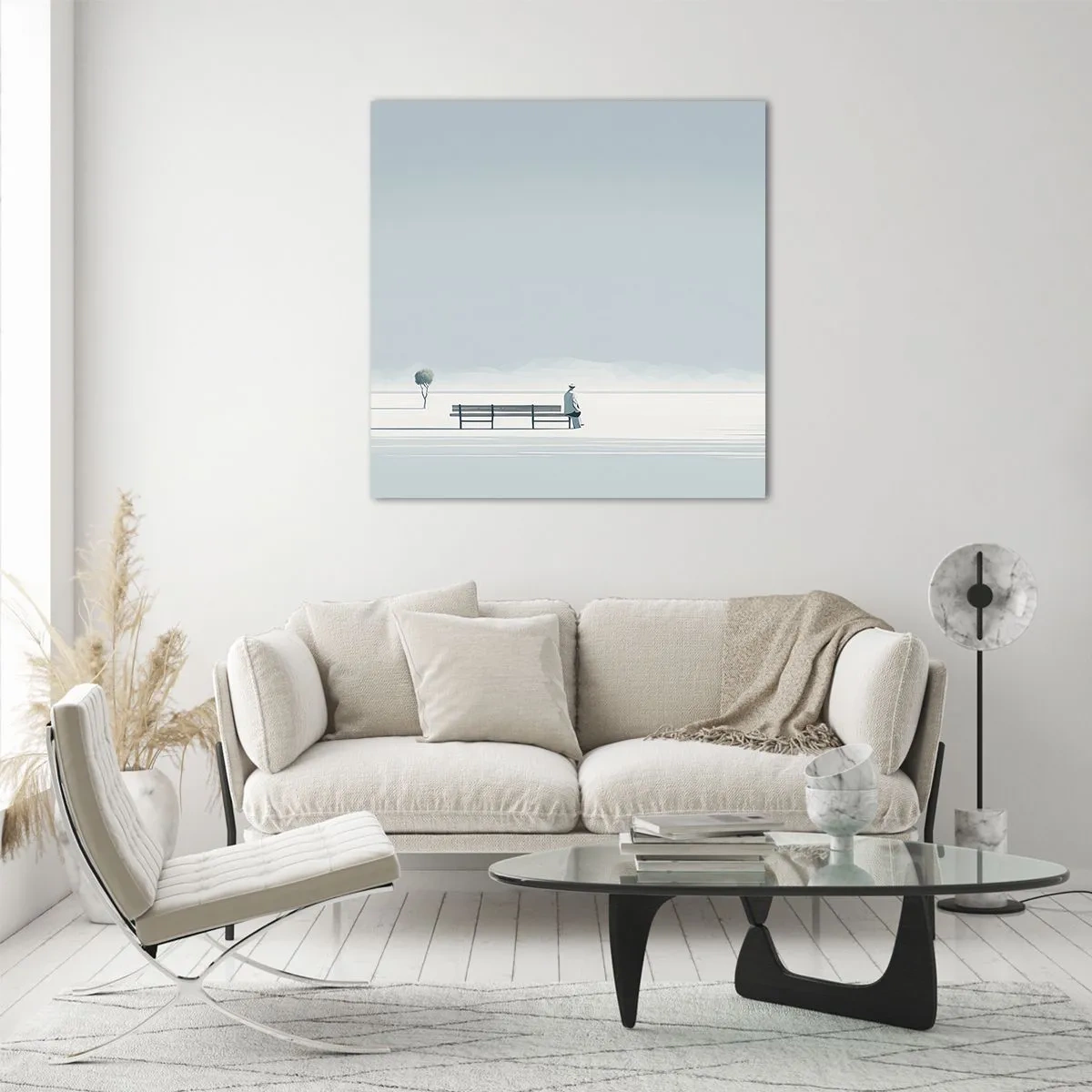 Quadro su vetro - Si, aspetto. - 40x40 cm