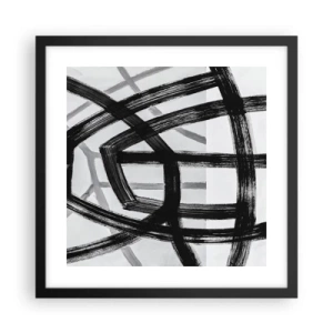 Poster in cornice nera - Costruendo la profondità - 40x40 cm