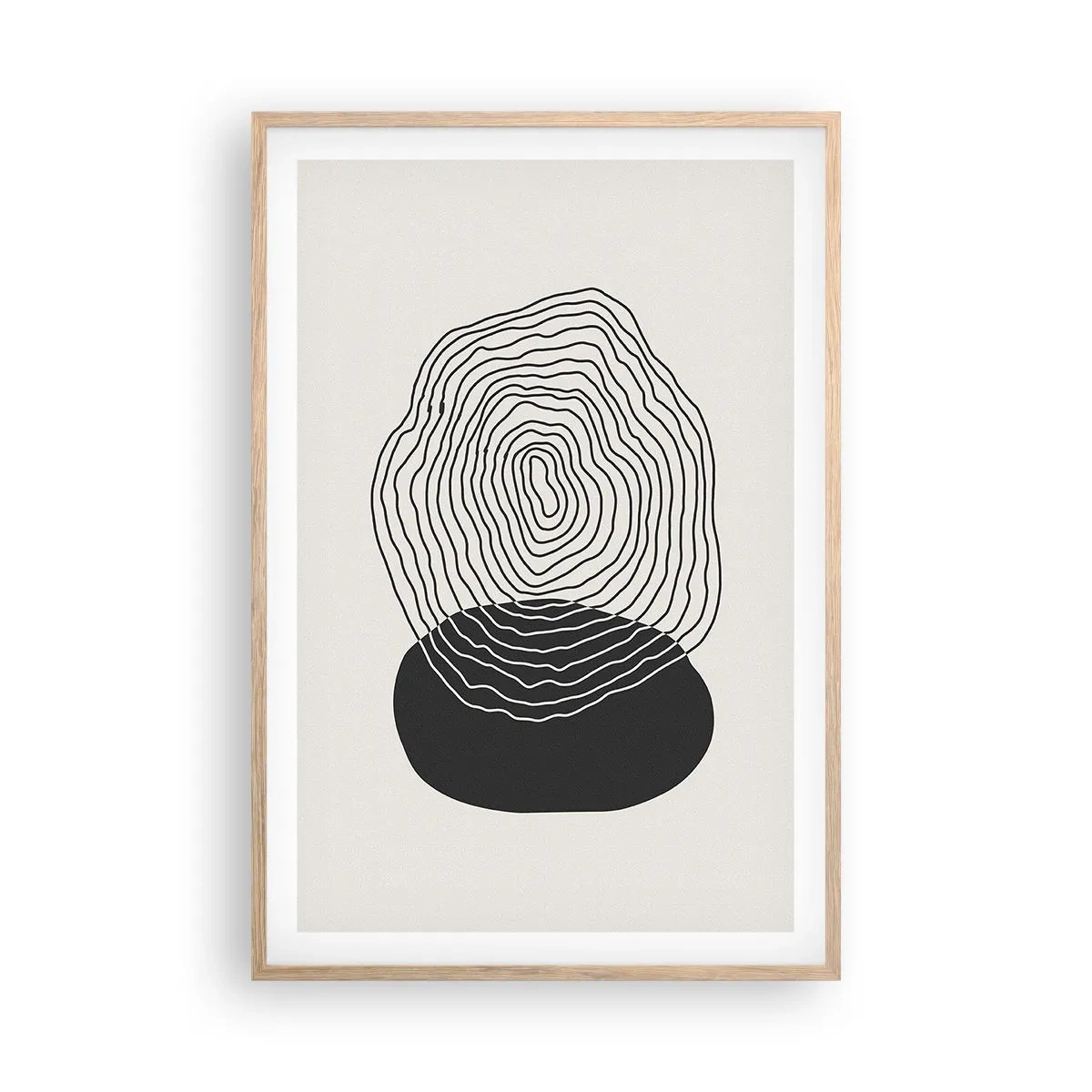 Poster in cornice rovere chiaro - Durata e vibrazione - 61x91 cm