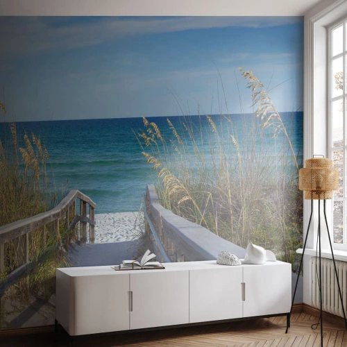 Fotomurali Premium Sand - Al sole, al vento - Paesaggio, Duna marina, Mare - 450x315 cm