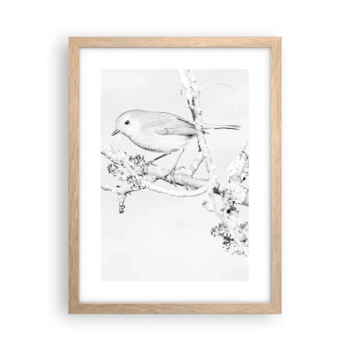 Poster in cornice rovere chiaro - Mattino invernale - 30x40 cm