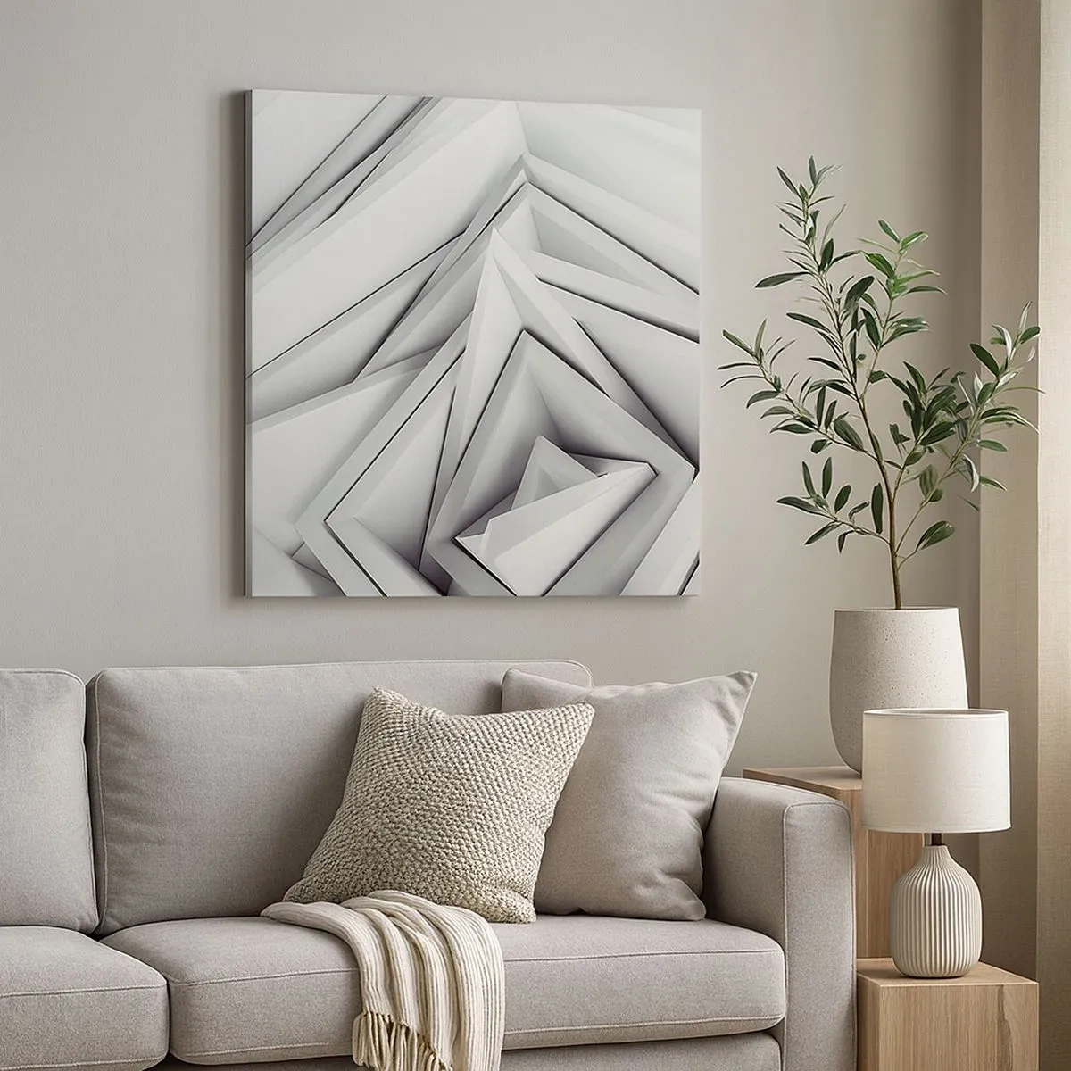 Quadro su tela - Stampe su Tela - Germogli spigolosi - 30x30 cm