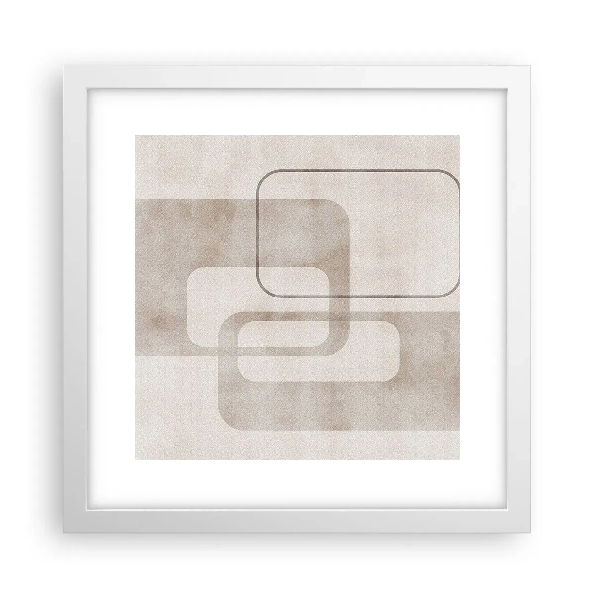 Poster in cornice bianca - Giunti geometrici - 30x30 cm