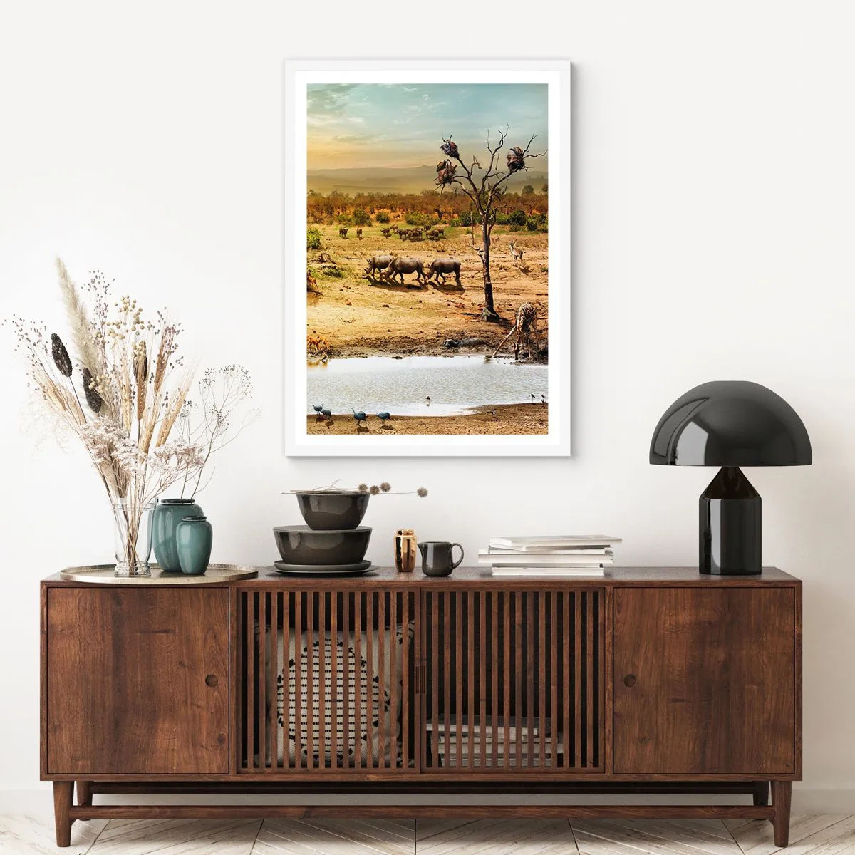 Poster in cornice bianca - "Un fiume usciva da Eden…" - 70x100 cm