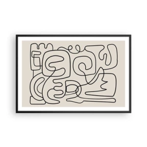 Poster in cornice nera - Segui il percorso - 91x61 cm