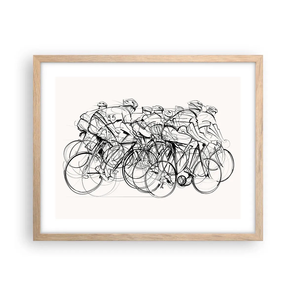 Poster in cornice rovere chiaro - Insieme - 50x40 cm