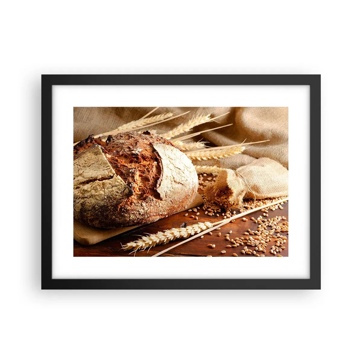 Poster in cornice nera - Appetitoso, profumato, croccante - 40x30 cm