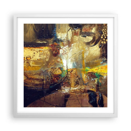 Poster in cornice bianca - Freddo, più caldo, bollente - 50x50 cm