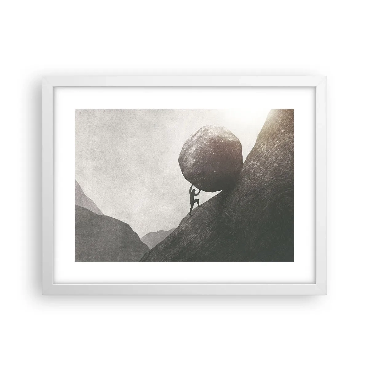 Poster in cornice bianca - Credo contro ogni speranza - 40x30 cm