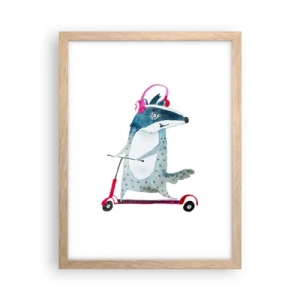 Poster in cornice rovere chiaro - Tassi di gioia - 30x40 cm