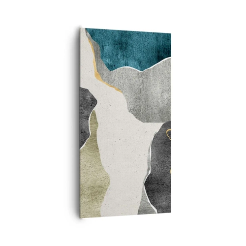 Quadro su tela - Stampe su Tela - Composizione mosaico con filo d'oro - 65x120 cm